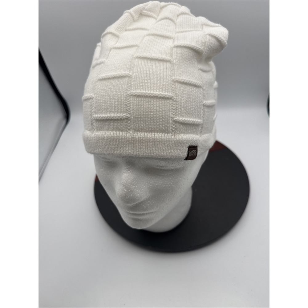 Candid Signature 100% Cotton Skull Cap  Kufi  Beanie Hats White Knit